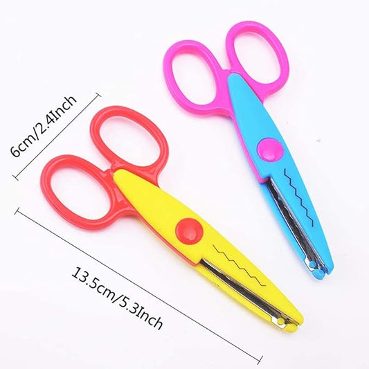 6 Pieces Art And Craft Zig Zag Paper Shaper Scissor Set, Multi