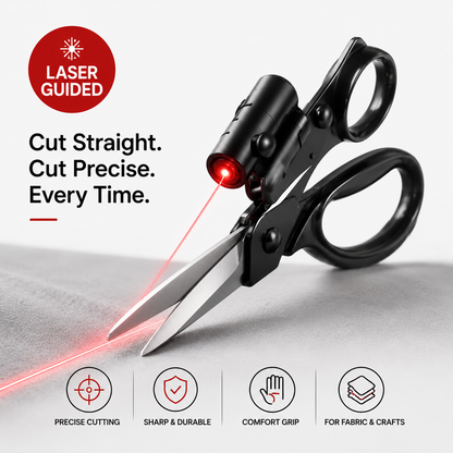 Laser Scissors Guided for Straight Cuts